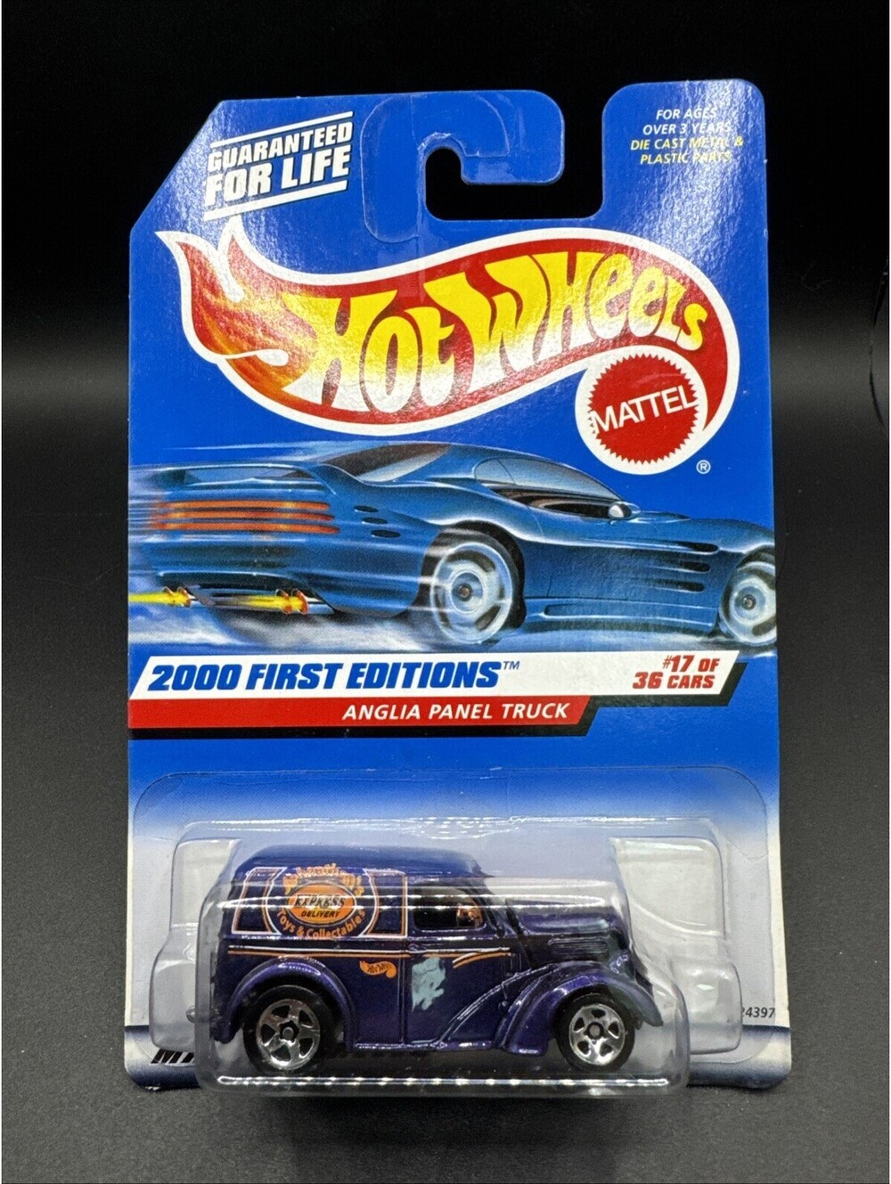 Hot Wheels 2000 First Editions 17 of 36 Cars Anglia Panel Truck 2000 077 Purple